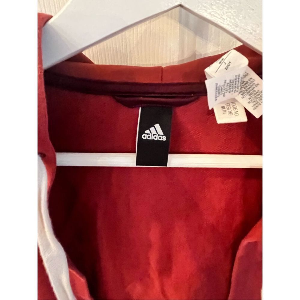 Adidas Rust Open Front Hoodie Sweatshirt Cardigan sz M EUC - Picture 4 of 8